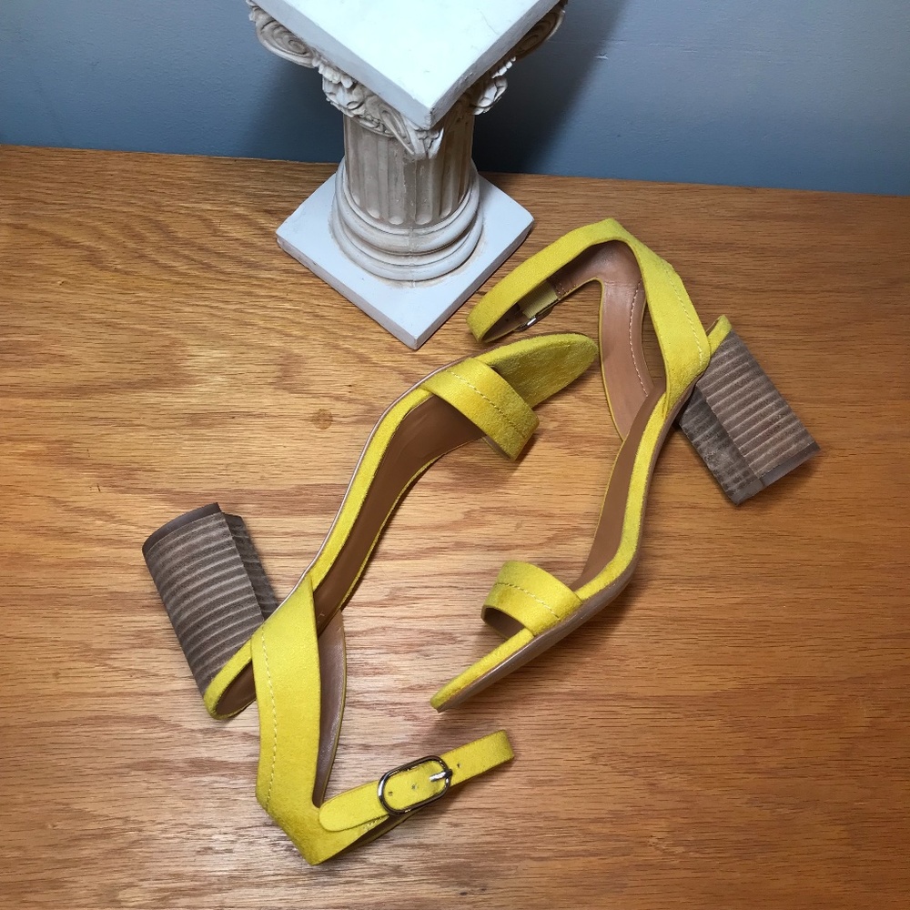 Nine West Heels Suede Block Heel Sandals - Picture 9 of 11